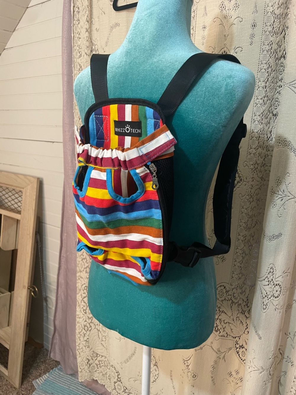 Pet Striped Multi-Color Carrier - Picture 2 of 6